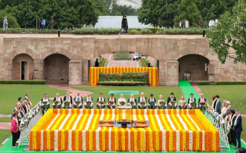G20 Summit tribute to mahatma Gandhi