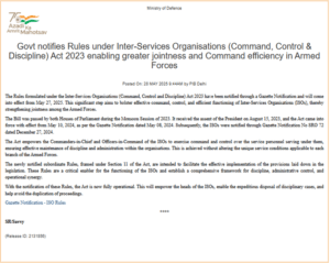 Inter Services Organisation Act 2023