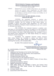 जम्मू-कश्मीर LG मनोज सिन्हा आदेश